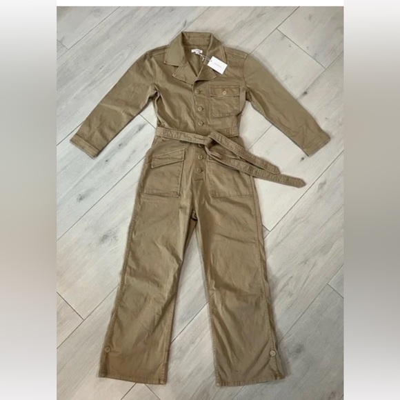 Good American Belted Utility Jumpsuit Tan - Picture 5 of 8